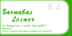 barnabas leiner business card